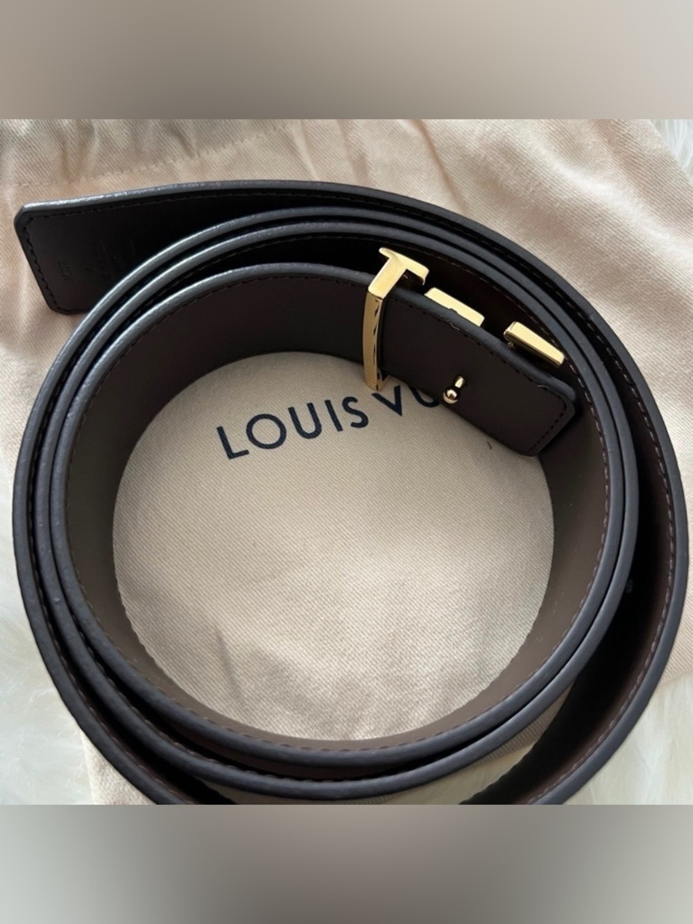 Authentic Louis Vuitton Monogram Initiales 40mm Reversible Belt Size 110cm/44" - Picture 14 of 15